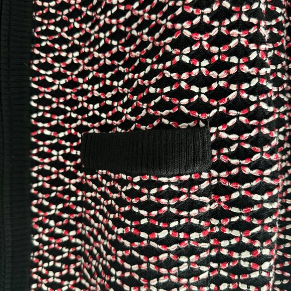 St. John Knits Regatta Caviar Tweed Knit Cardigan Jacket Wool Blend - XL - Picture 3 of 7